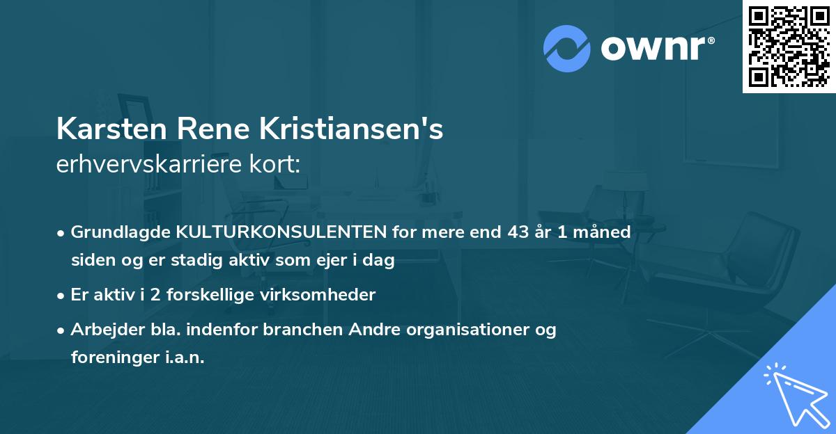 Karsten Rene Kristiansen's erhvervskarriere kort