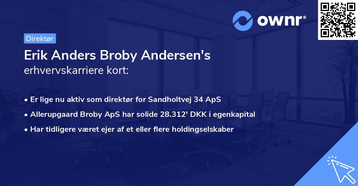 Erik Anders Broby Andersen's erhvervskarriere kort