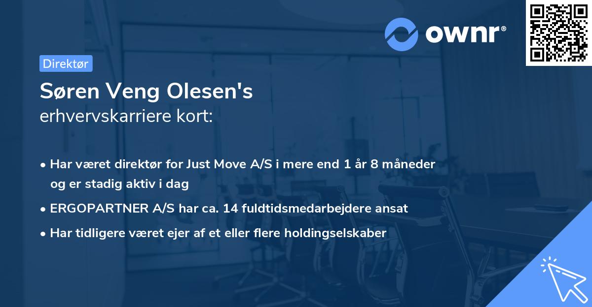 Søren Veng Olesen's erhvervskarriere kort