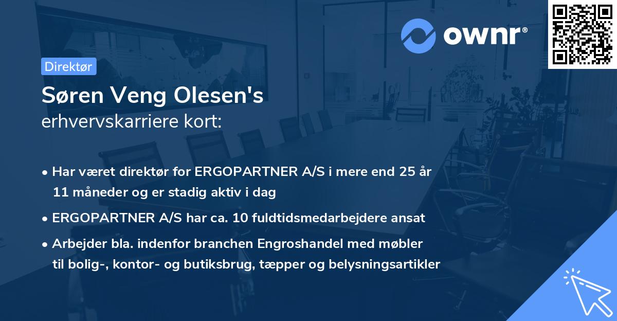 Søren Veng Olesen's erhvervskarriere kort