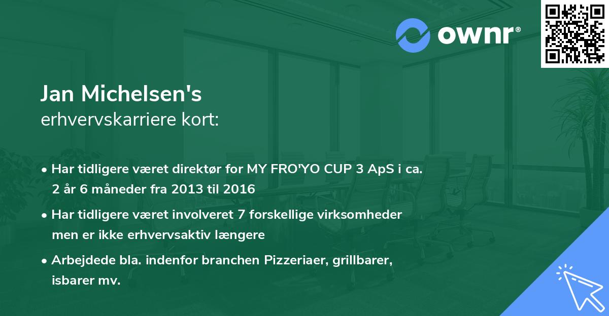 Jan Michelsen's erhvervskarriere kort