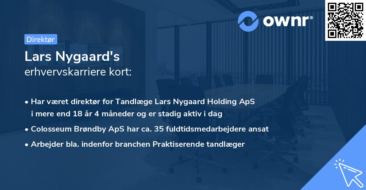 Lars Nygaard's erhvervskarriere kort