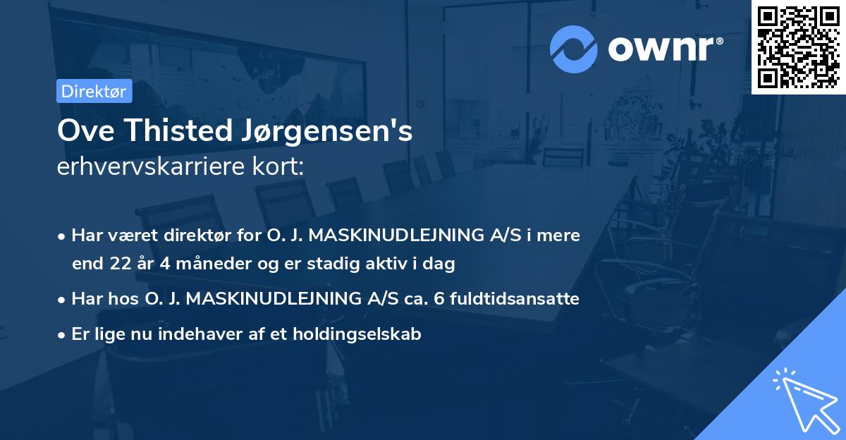 Ove Thisted Jørgensen's erhvervskarriere kort