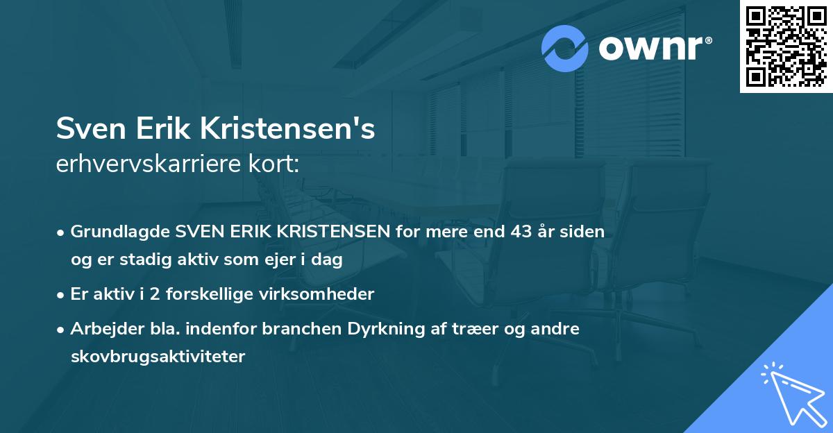 Sven Erik Kristensen's erhvervskarriere kort