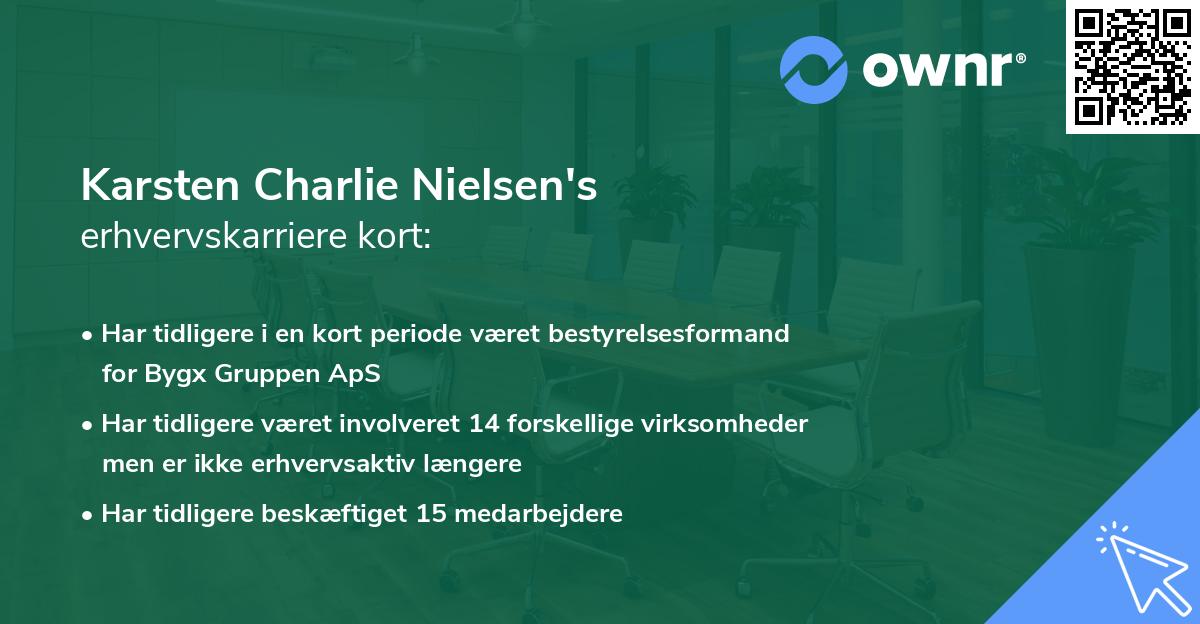 Karsten Charlie Nielsen's erhvervskarriere kort