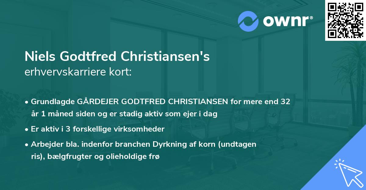 Niels Godtfred Christiansen's erhvervskarriere kort