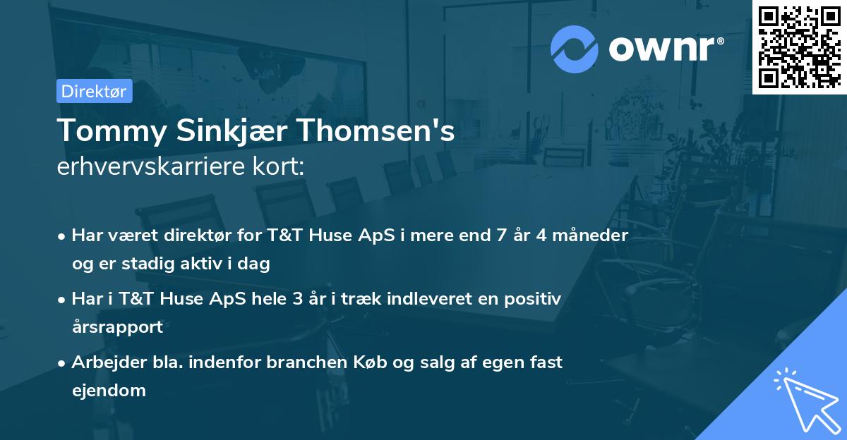 Tommy Sinkjær Thomsen's erhvervskarriere kort