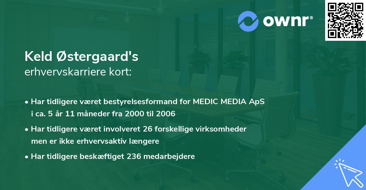 Keld Østergaard's erhvervskarriere kort