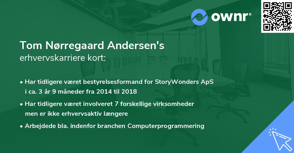 Tom Nørregaard Andersen's erhvervskarriere kort