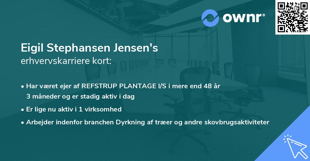 Eigil Stephansen Jensen's erhvervskarriere kort