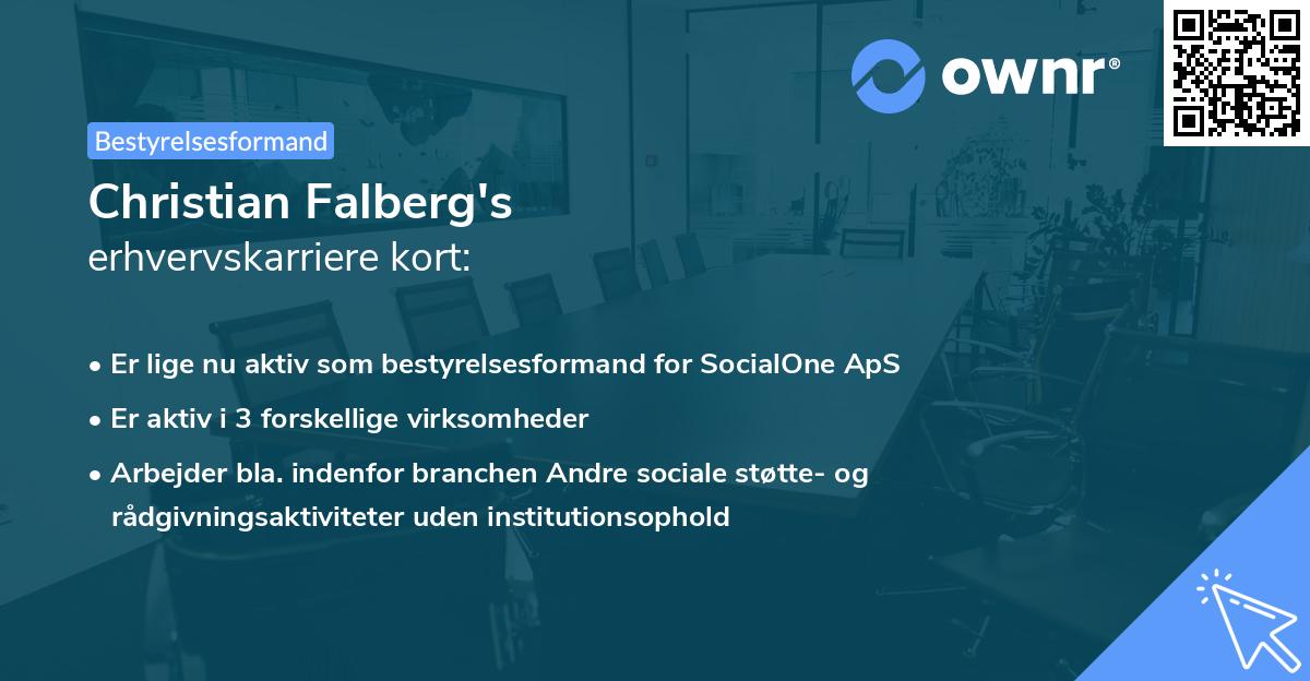 Christian Falberg's erhvervskarriere kort