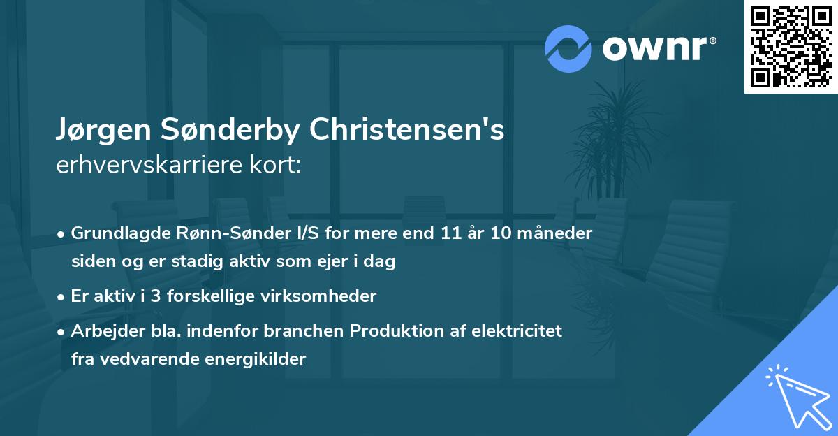 Jørgen Sønderby Christensen's erhvervskarriere kort