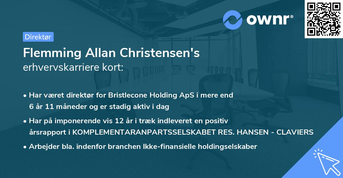Flemming Allan Christensen's erhvervskarriere kort