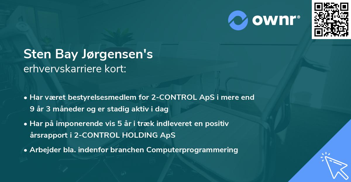 Sten Bay Jørgensen's erhvervskarriere kort