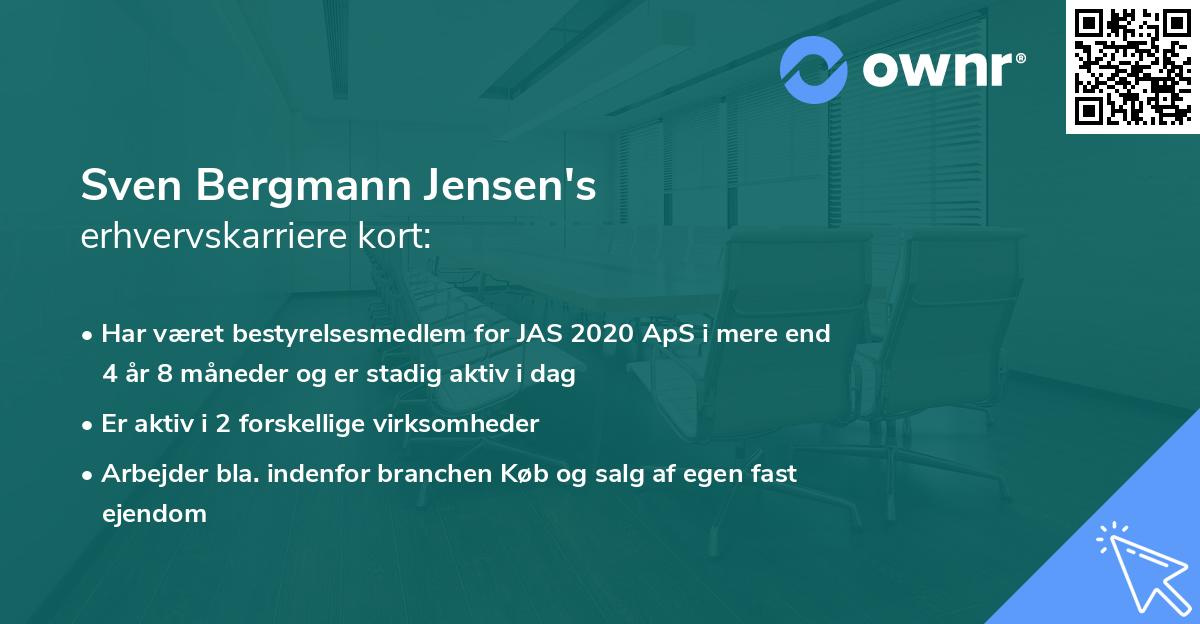 Sven Bergmann Jensen's erhvervskarriere kort