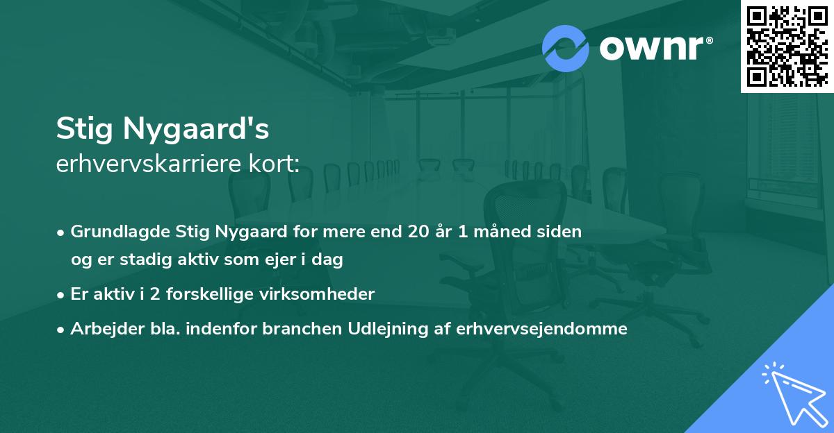 Stig Nygaard's erhvervskarriere kort
