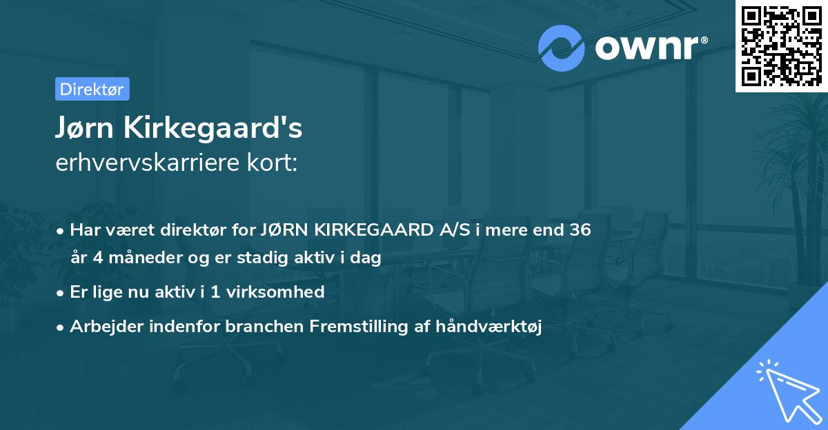 Jørn Kirkegaard's erhvervskarriere kort