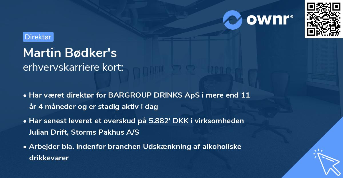 Martin Bødker's erhvervskarriere kort