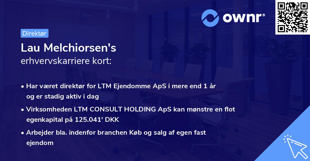 Lau Melchiorsen's erhvervskarriere kort