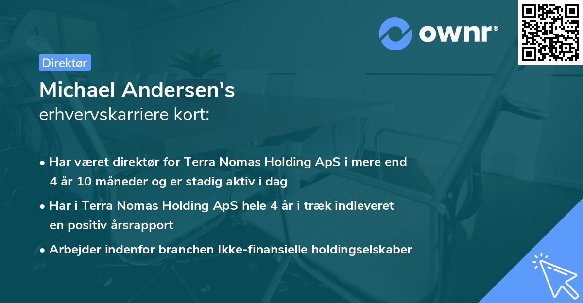 Michael Andersen's erhvervskarriere kort