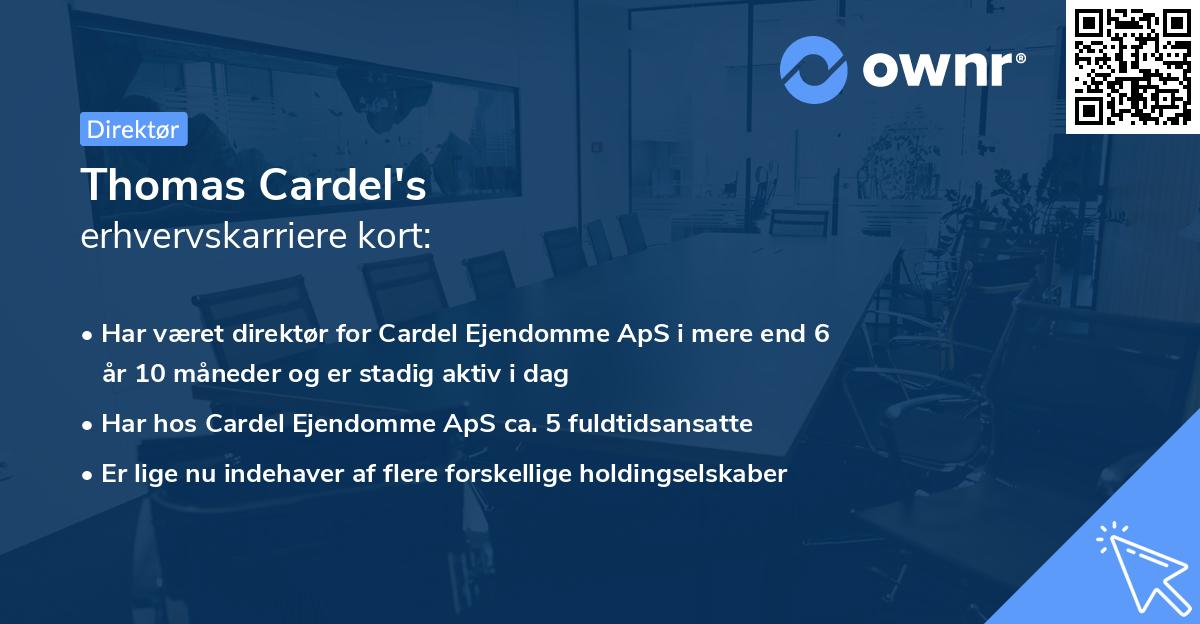 Thomas Cardel's erhvervskarriere kort