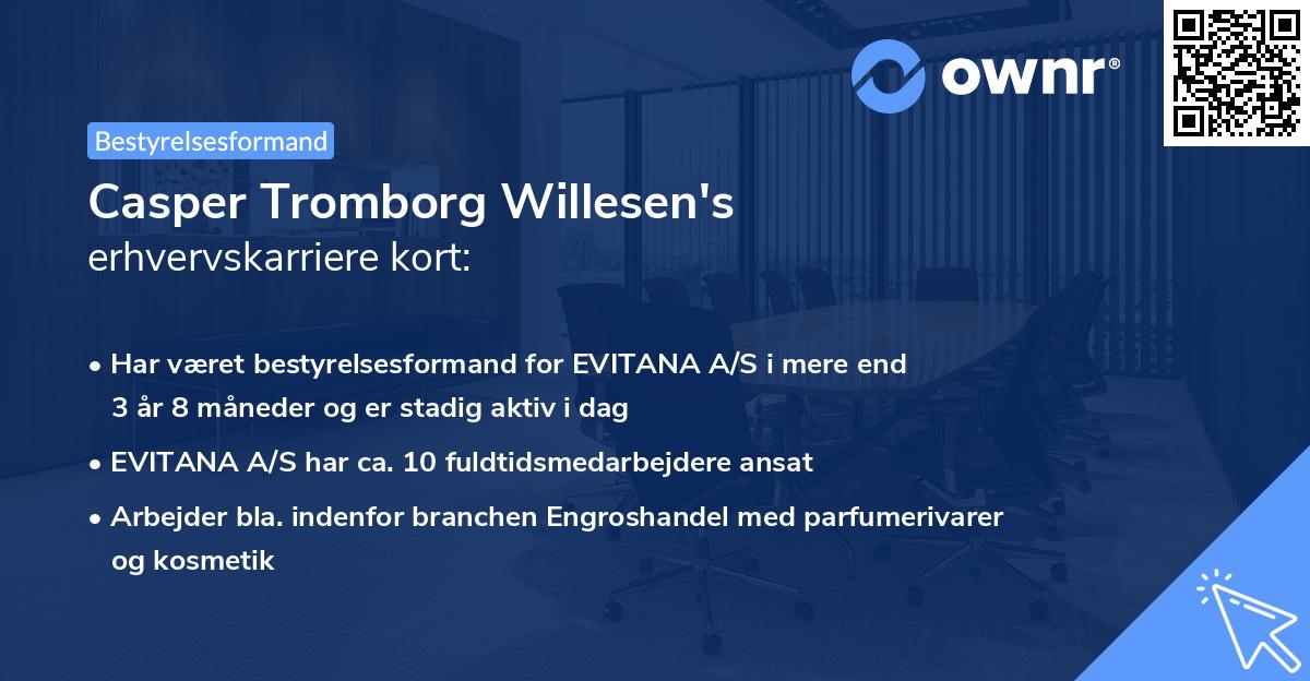 Casper Tromborg Willesen's erhvervskarriere kort