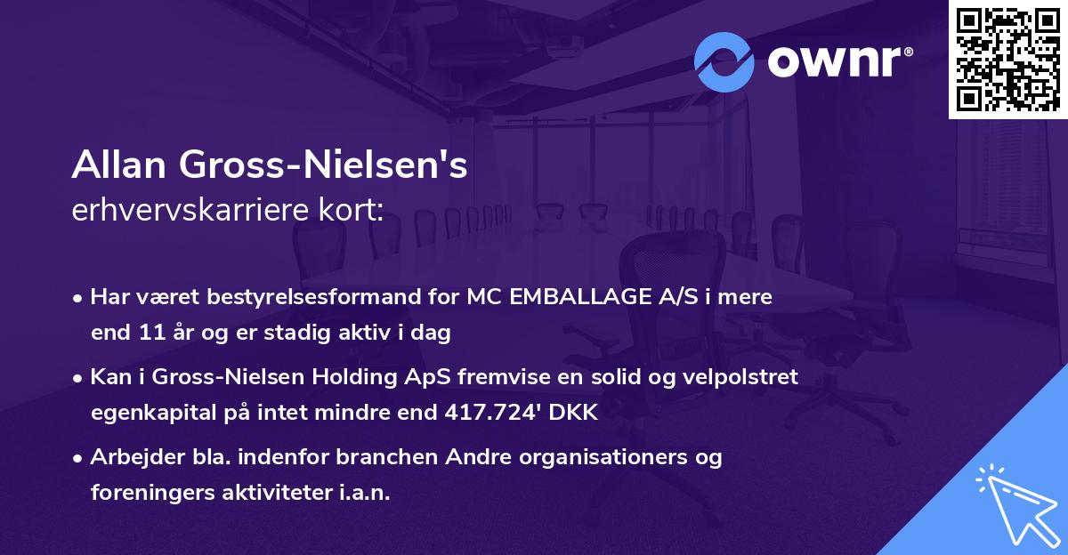 Allan Gross-Nielsen's erhvervskarriere kort