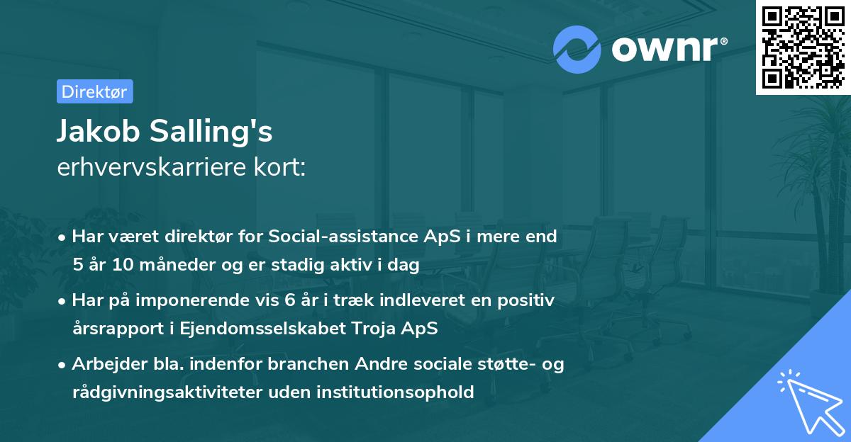 Jakob Salling's erhvervskarriere kort