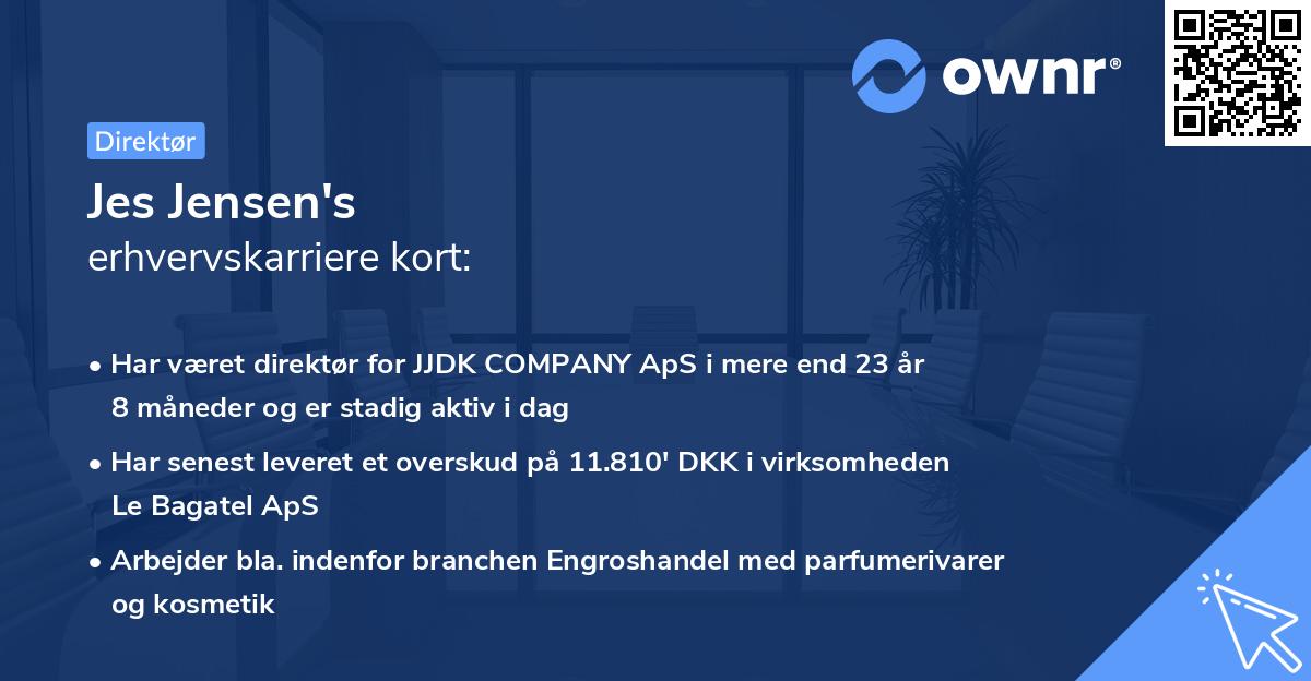Jes Jensen's erhvervskarriere kort