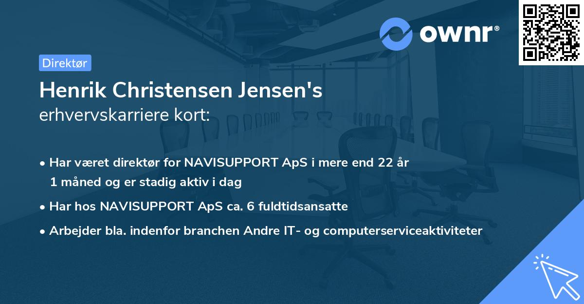 Henrik Christensen Jensen's erhvervskarriere kort
