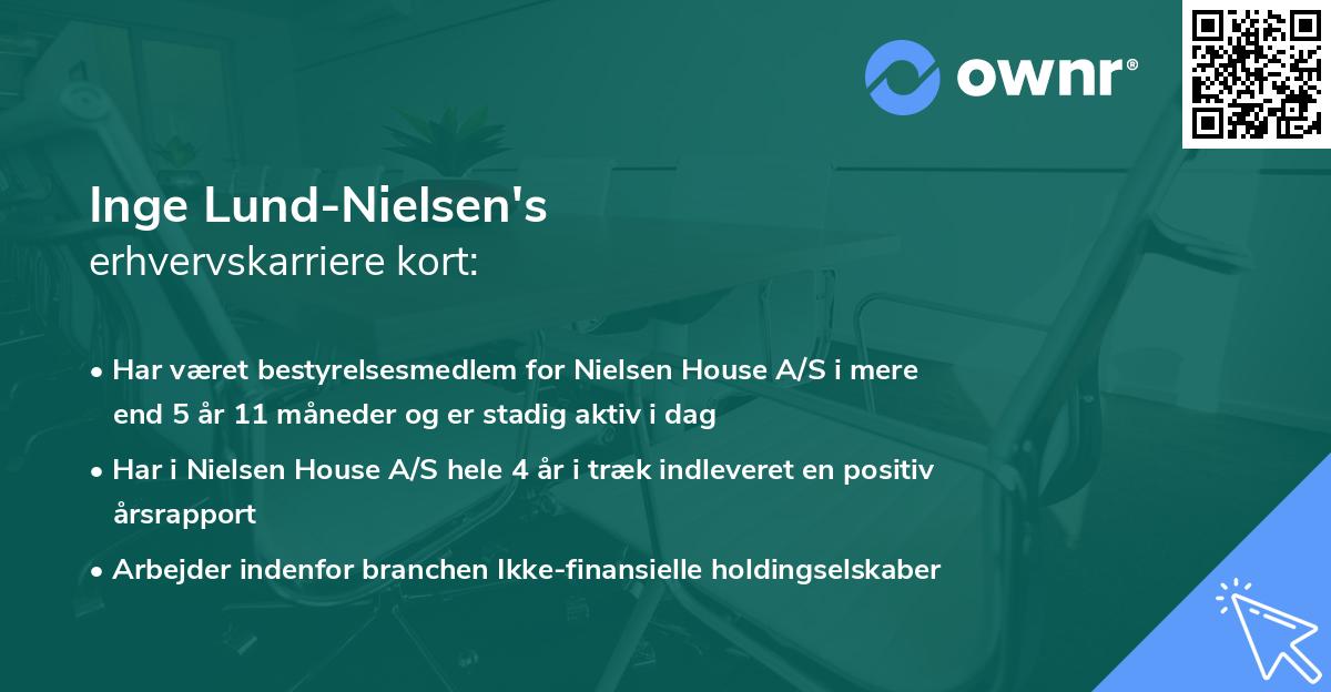 Inge Lund-Nielsen's erhvervskarriere kort