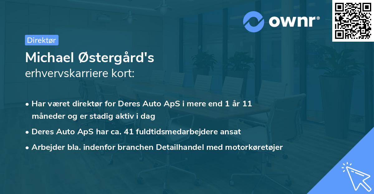 Michael Østergård's erhvervskarriere kort