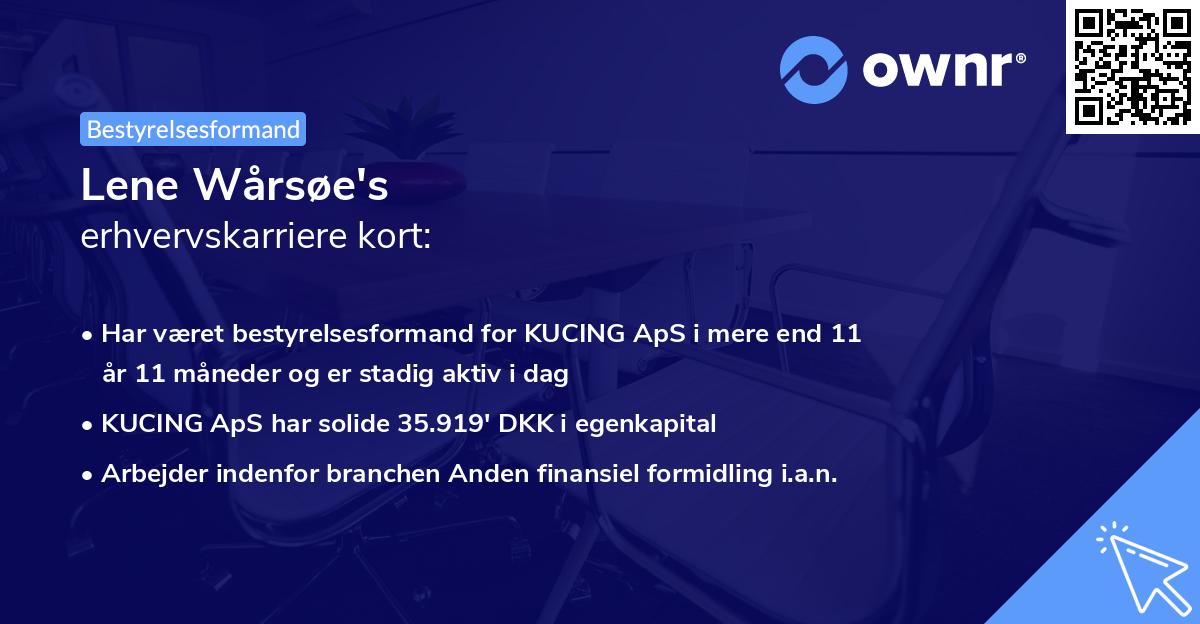 Lene Wårsøe's erhvervskarriere kort