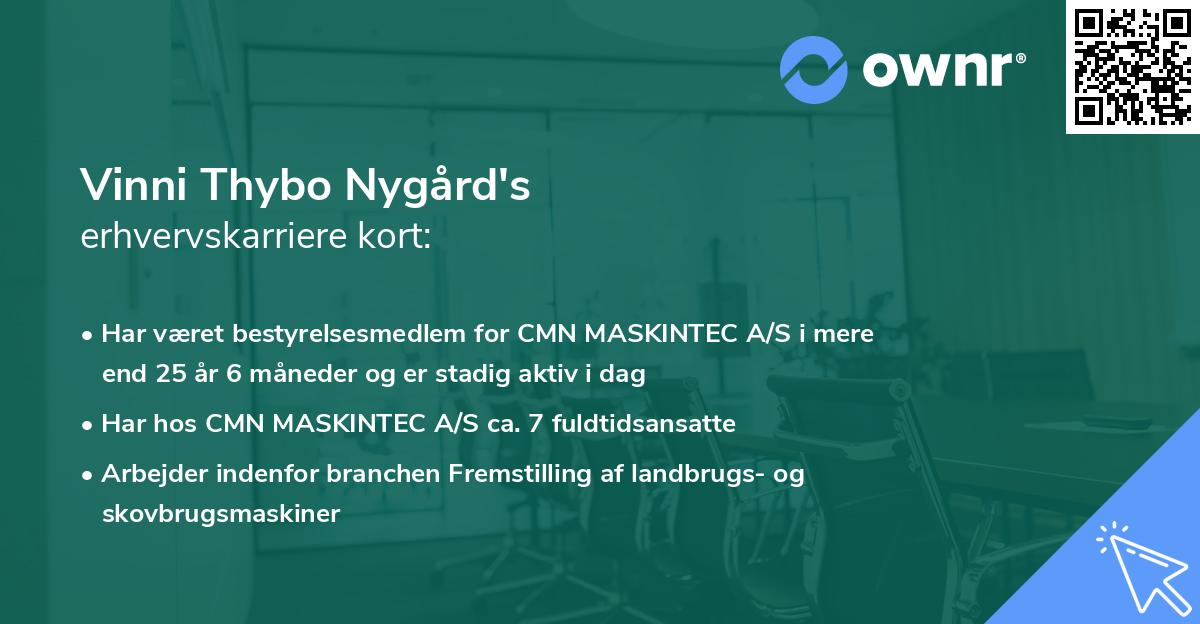 Vinni Thybo Nygård's erhvervskarriere kort