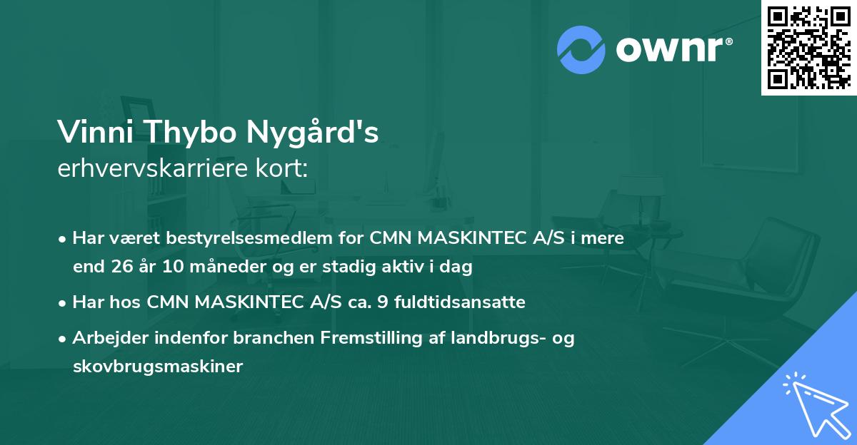 Vinni Thybo Nygård's erhvervskarriere kort