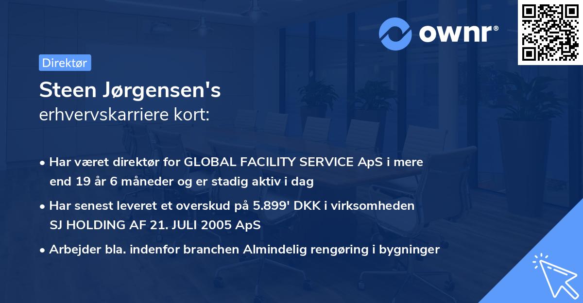 Steen Jørgensen's erhvervskarriere kort