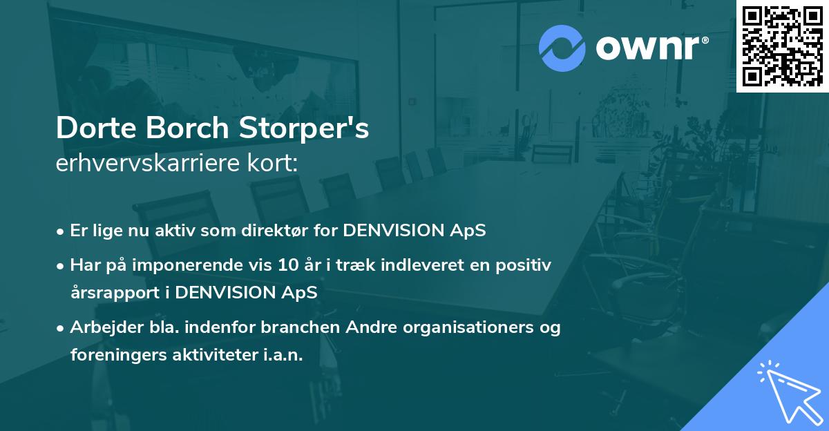 Dorte Borch Storper's erhvervskarriere kort