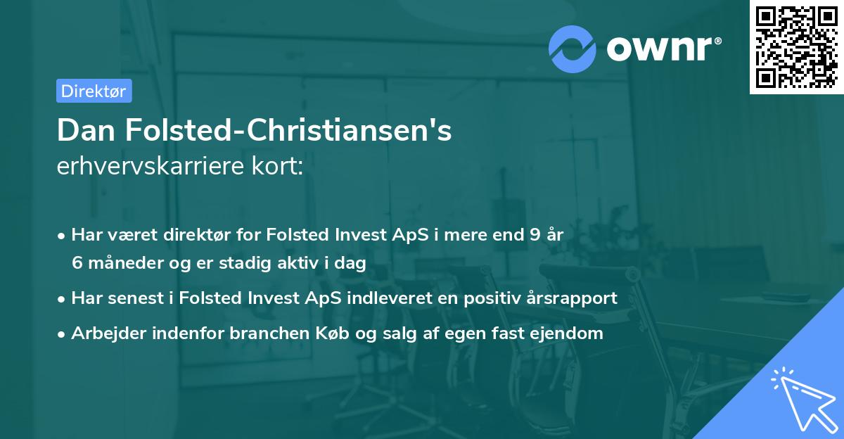 Dan Folsted-Christiansen's erhvervskarriere kort