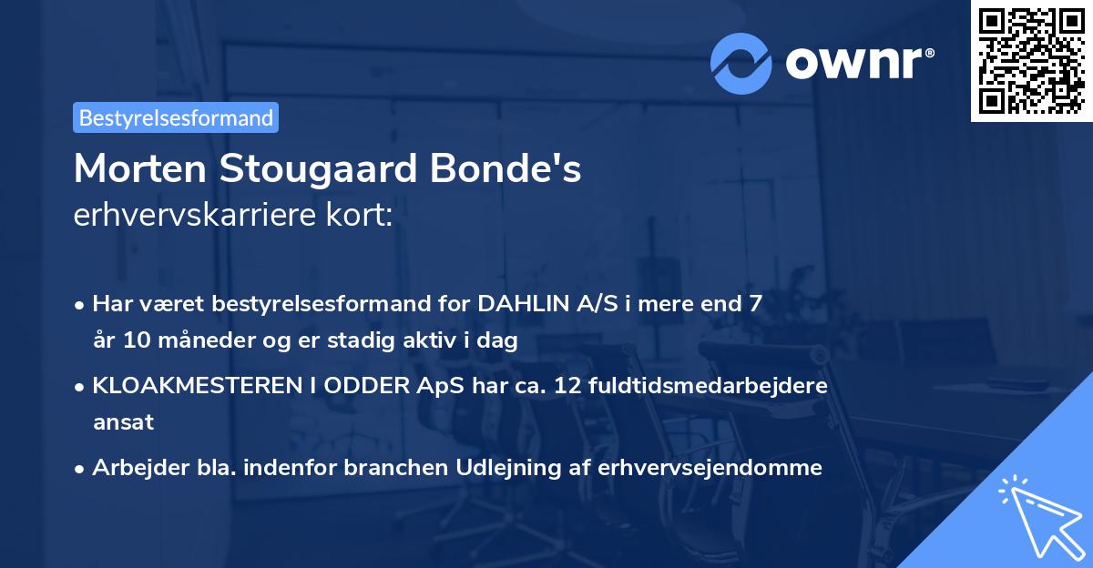 Morten Stougaard Bonde's erhvervskarriere kort