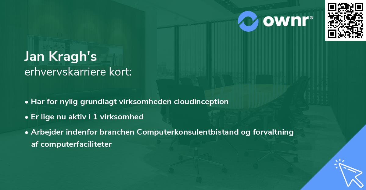 Jan Kragh's erhvervskarriere kort