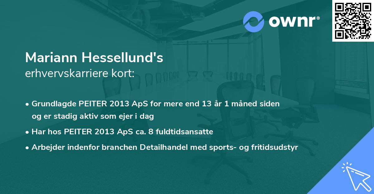 Mariann Hessellund's erhvervskarriere kort