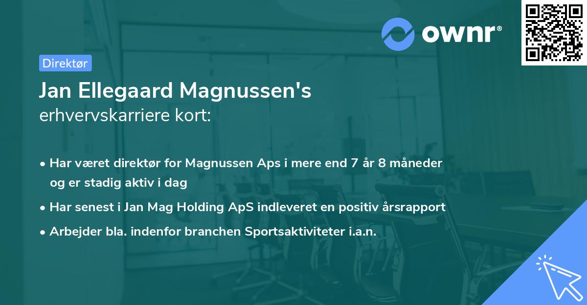Jan Ellegaard Magnussen's erhvervskarriere kort
