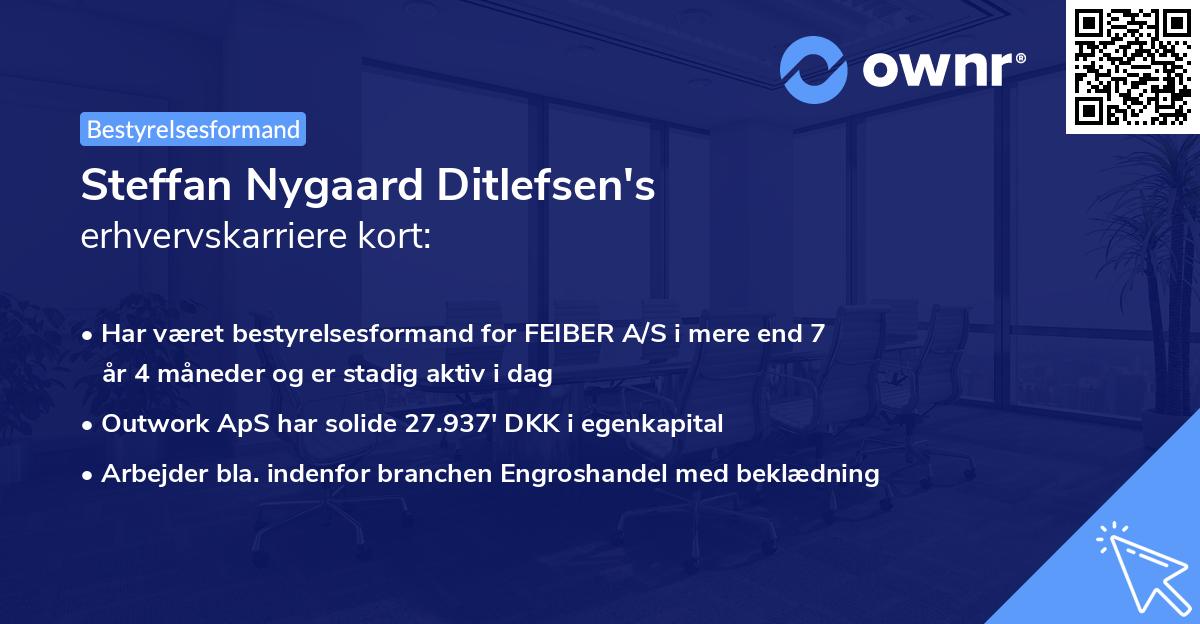 Steffan Nygaard Ditlefsen's erhvervskarriere kort