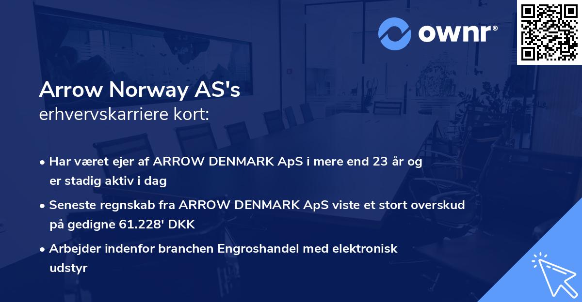 Arrow Norway AS's erhvervskarriere kort