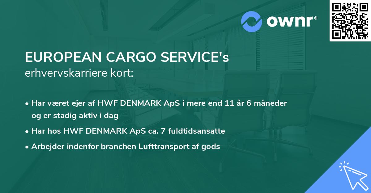 EUROPEAN CARGO SERVICE's erhvervskarriere kort
