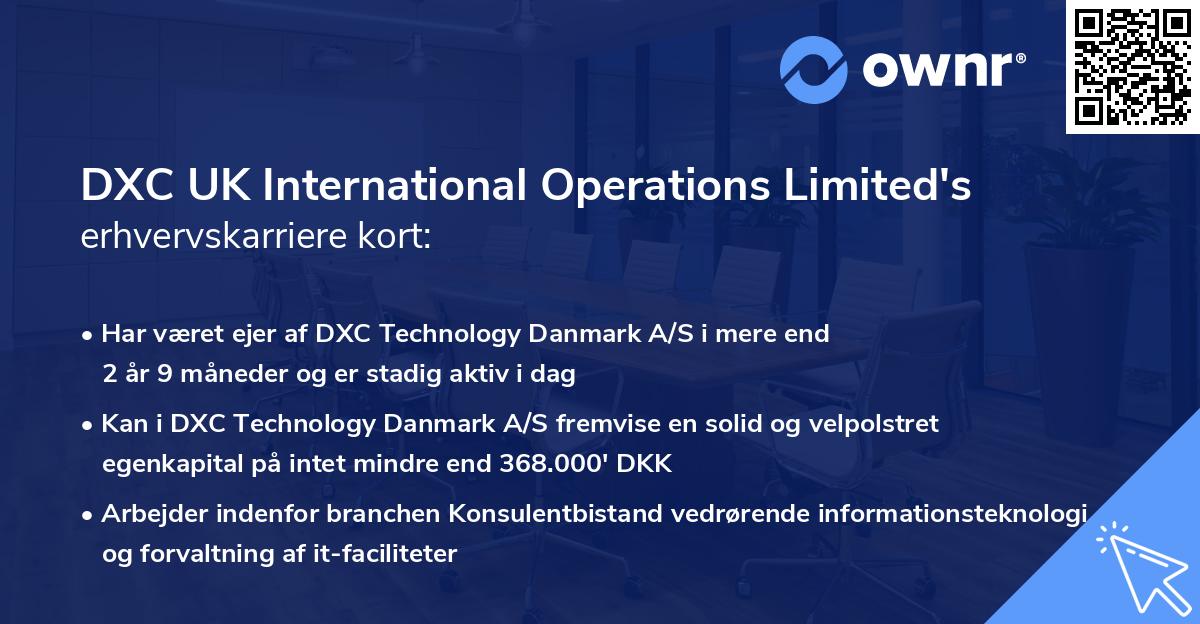 DXC UK International Operations Limited's erhvervskarriere kort