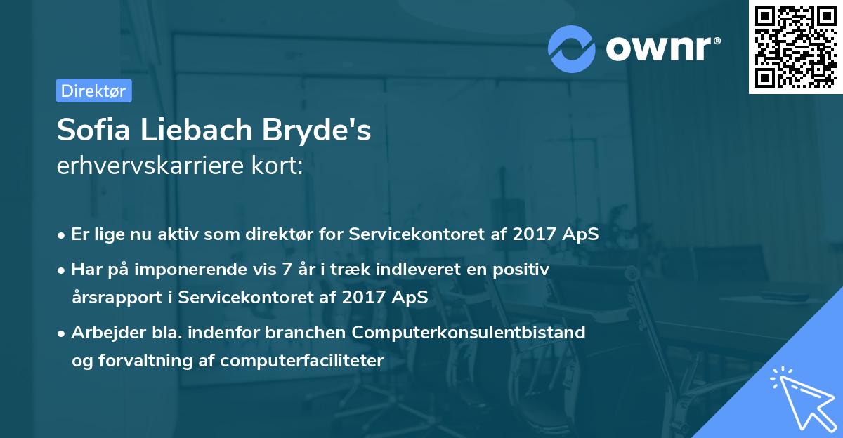Sofia Liebach Bryde's erhvervskarriere kort