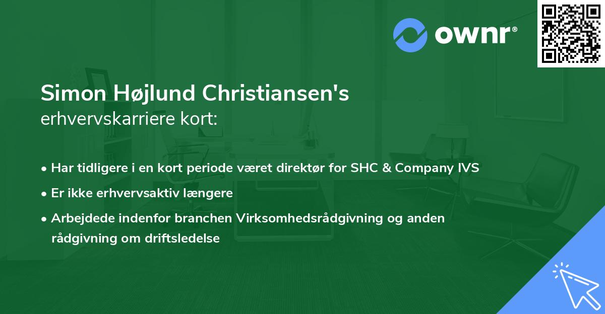 Simon Højlund Christiansen's erhvervskarriere kort