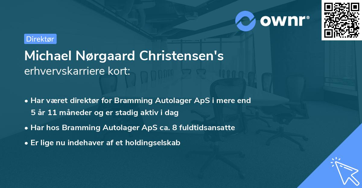 Michael Nørgaard Christensen's erhvervskarriere kort