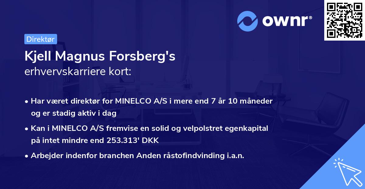 Kjell Magnus Forsberg's erhvervskarriere kort